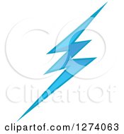 Clipart Of A Bolt Of Blue Lightning 10 Royalty Free Vector Illustration