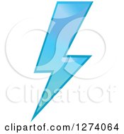 Clipart Of A Bolt Of Blue Lightning 12 Royalty Free Vector Illustration