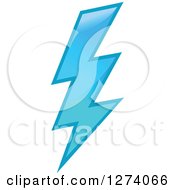 Clipart Of A Bolt Of Blue Lightning 15 Royalty Free Vector Illustration