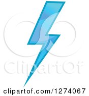 Clipart Of A Bolt Of Blue Lightning 16 Royalty Free Vector Illustration