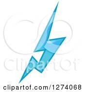 Clipart Of A Bolt Of Blue Lightning 3 Royalty Free Vector Illustration