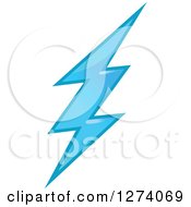 Clipart Of A Bolt Of Blue Lightning 13 Royalty Free Vector Illustration