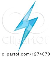 Clipart Of A Bolt Of Blue Lightning 14 Royalty Free Vector Illustration
