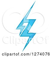 Clipart Of A Bolt Of Blue Lightning 11 Royalty Free Vector Illustration