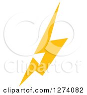 Clipart Of A Bolt Of Yellow Lightning 3 Royalty Free Vector Illustration