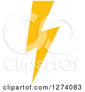Clipart Of A Bolt Of Yellow Lightning 4 Royalty Free Vector Illustration