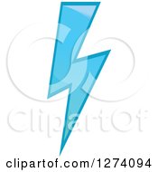 Clipart Of A Bolt Of Blue Lightning 4 Royalty Free Vector Illustration