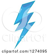 Clipart Of A Bolt Of Blue Lightning 18 Royalty Free Vector Illustration