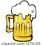 Clipart Of A Frothy Mug Of Beer 27 Royalty Free Vector Illustration