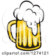 Clipart Of A Frothy Mug Of Beer 26 Royalty Free Vector Illustration