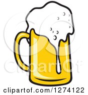 Clipart Of A Frothy Mug Of Beer 23 Royalty Free Vector Illustration