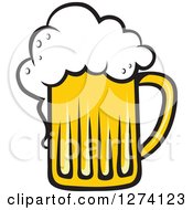 Clipart Of A Frothy Mug Of Beer 24 Royalty Free Vector Illustration
