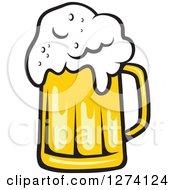 Clipart Of A Frothy Mug Of Beer 22 Royalty Free Vector Illustration