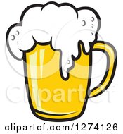 Clipart Of A Frothy Mug Of Beer 20 Royalty Free Vector Illustration