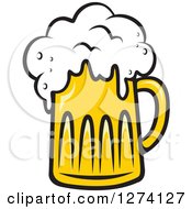 Clipart Of A Frothy Mug Of Beer 19 Royalty Free Vector Illustration