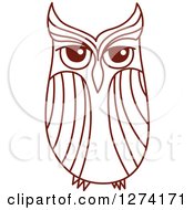 Poster, Art Print Of Brown Sketched Owl 2