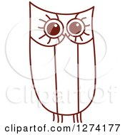 Poster, Art Print Of Brown Sketched Owl 6