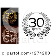 Clipart Of 30 Years Laurel Wreath Anniversary Designs 6 Royalty Free Vector Illustration by Vector Tradition SM