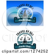 Poster, Art Print Of Sailboat Anchor And Yacht Club Nautical Designs