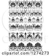 Poster, Art Print Of Vintage Black And White Ornate Floral Borders