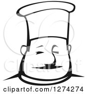 Clipart Of A Black And White Chubby Male Chef Royalty Free Vector Illustration