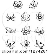 Poster, Art Print Of Black And White Atoms 5