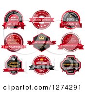 Poster, Art Print Of Black Red And Yellow Quality Labels