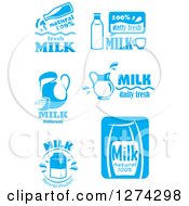 Poster, Art Print Of Blue And White Milk Designs 2