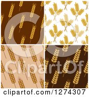 Poster, Art Print Of Seamless Background Patterns Of Wheat