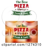 Clipart Of Pizza Text Designs 4 Royalty Free Vector Illustration