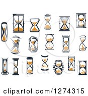 Clipart Of Hourglasses Royalty Free Vector Illustration