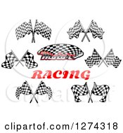 Poster, Art Print Of Racing Flags And Text