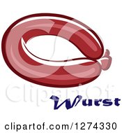 Clipart Of A Bratwurst And Text Royalty Free Vector Illustration by Vector Tradition SM