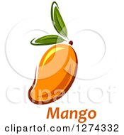 Poster, Art Print Of Mango With Leaves And Text