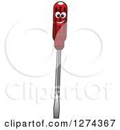 Clipart Of A Screwdriver Character Royalty Free Vector Illustration by Vector Tradition SM