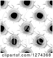 Clipart Of A Seamless Pattern Background Of Bullet Holes 2 Royalty Free Vector Illustration