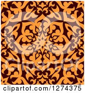 Poster, Art Print Of Seamless Brown And Orange Arabic Or Islamic Design 8