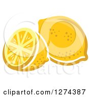 Poster, Art Print Of Whole And Halved Lemon