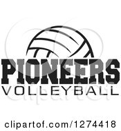 Poster, Art Print Of Black And White Ball With Pioneers Volleyball Text