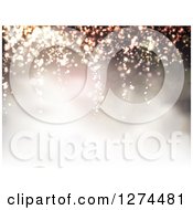 Clipart Of A Blurred Christmas Background With Lights 3 Royalty Free Vector Illustration
