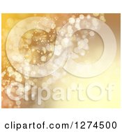 Clipart Of A Gold Bokeh Flare Christmas Background Royalty Free Illustration