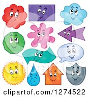 Poster, Art Print Of Happy Colorful Shape Characters