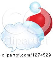 Poster, Art Print Of Christmas Santa Hat On A Speech Bubble 7