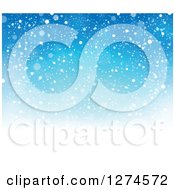 Poster, Art Print Of Gradient Blue Snow Background