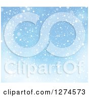 Clipart Of A Blue Snow Background Royalty Free Vector Illustration