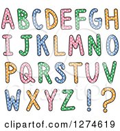 Poster, Art Print Of Colorful Capital Alphabet Letters With Polka Dots