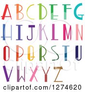Poster, Art Print Of Colorful Retro Capital Alphabet Letters