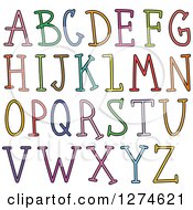 Poster, Art Print Of Colorful Capital Stick Alphabet Letters