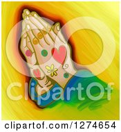 Poster, Art Print Of Painting Of Whimsical Praying Hands