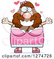 Poster, Art Print Of Chubby Caucasian Bearded Lady Circus Freak Wanting A Hug